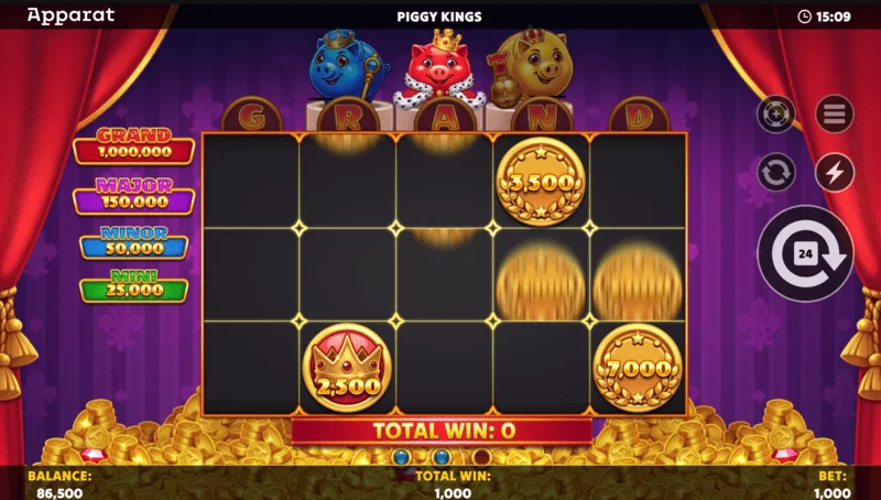 Piggy Kings - Buy Feature -näyttö ja oston valinta