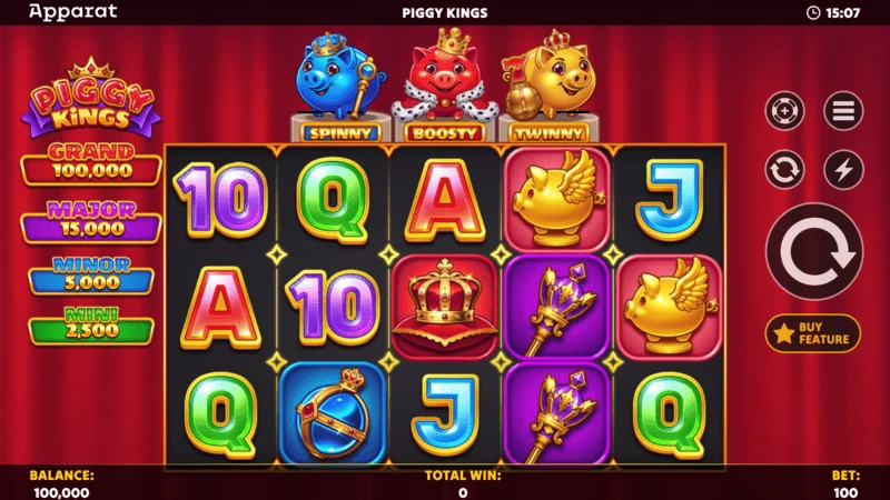 Piggy Kings - Hold and Spin -tilan käynnistys Boostyn kanssa